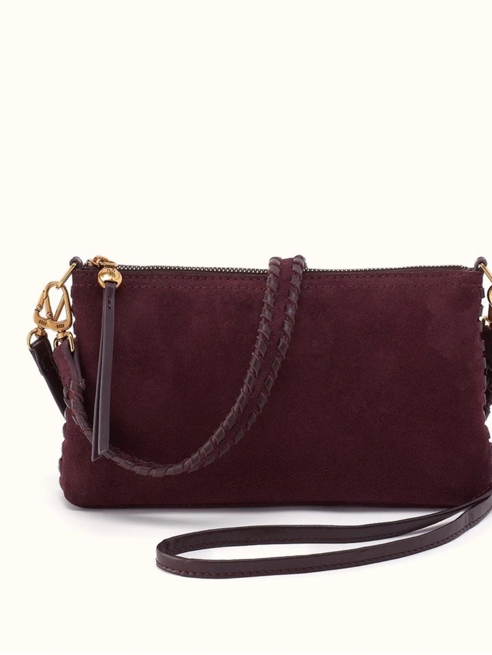 NEW HOBO Darcy Crossbody Suede Leather - Dark Cherry Brand New w Tags